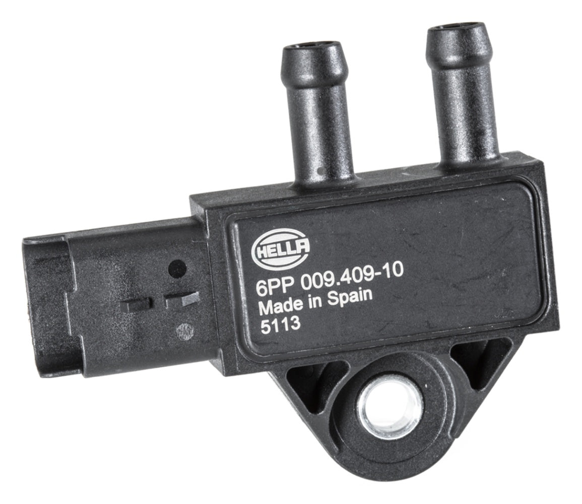 HELLA Sensor, exhaust pressure - 3-pin connector - Bolted 6PP009409-101