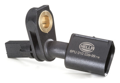 HELLA Sensor, wheel speed - 12V - 2-pin connector - Front Axle Left 6PU010039-991