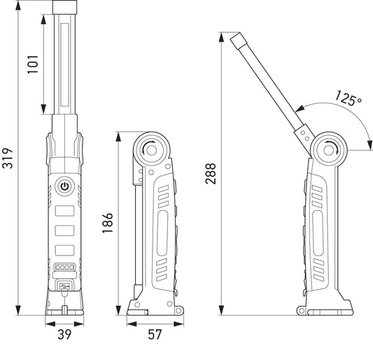 HELLA VALUEFIT LED-Hand lamp USP300 - 3.7V 2XM357300-001