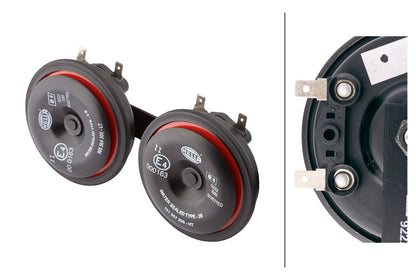 HELLA Signal Horn - HELLA STYLE HORN S90 SET - 12V - 111dB(A) - High Tone/Low Tone - Q 3AM922000-971