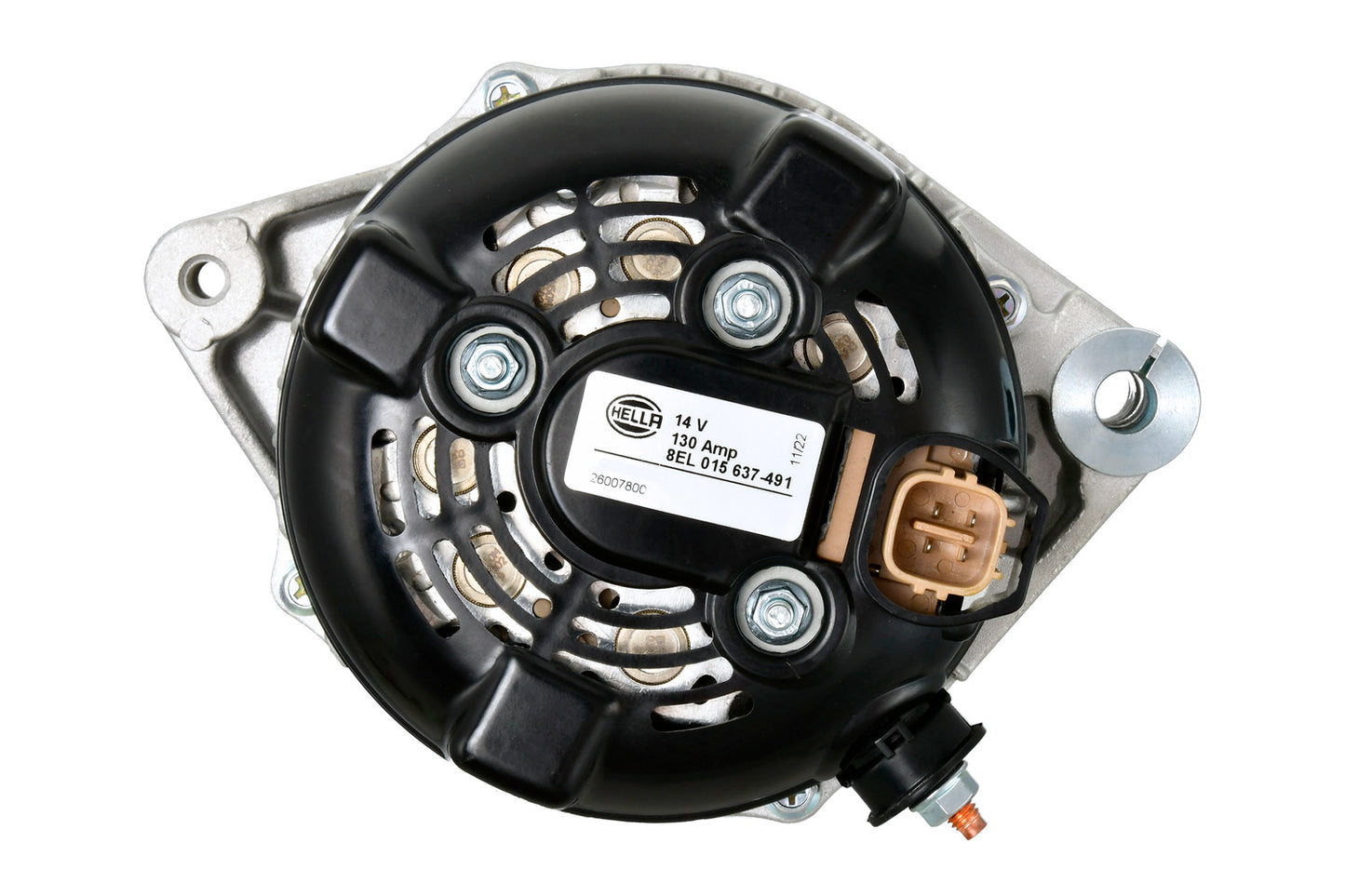 HELLA Alternator - 14V - 130A - for e.g. TOYOTA LAND CRUISER PRADO (_J12_) 3.0 D 8EL015637-491