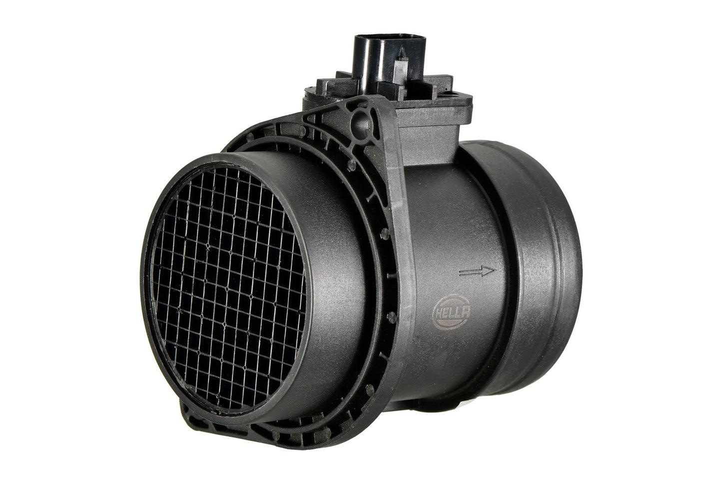HELLA Mass Air Flow Sensor - 4-pin connector - Pipe-neck 8ET358166-491