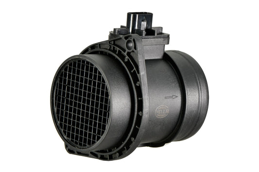 HELLA Mass Air Flow Sensor - 4-pin connector - Pipe-neck 8ET358166-491