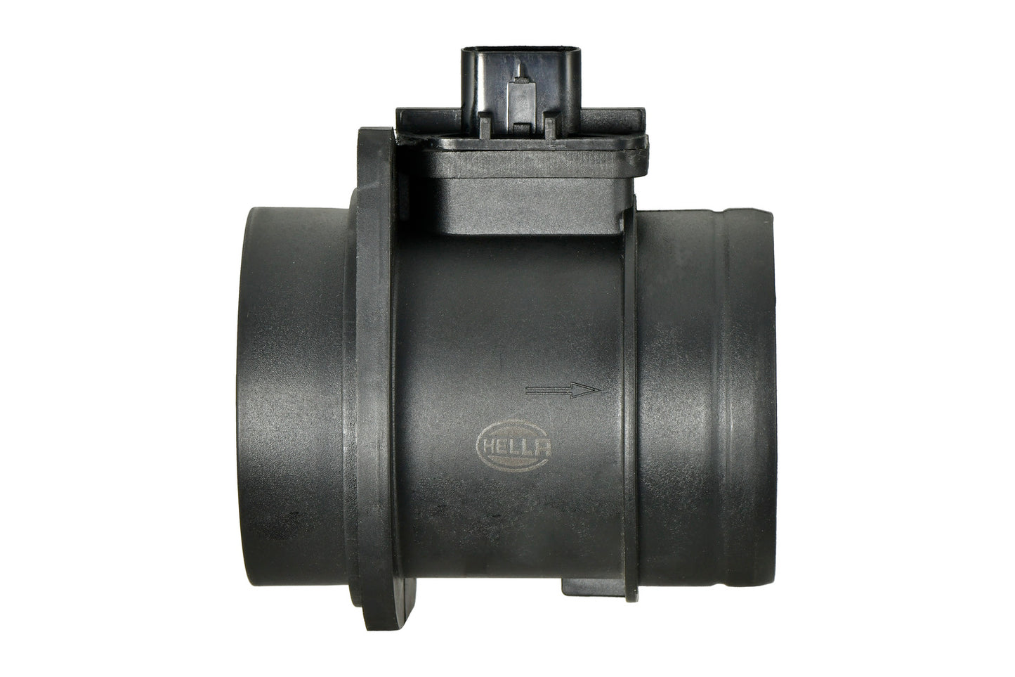HELLA Mass Air Flow Sensor - 4-pin connector - Pipe-neck 8ET358166-491