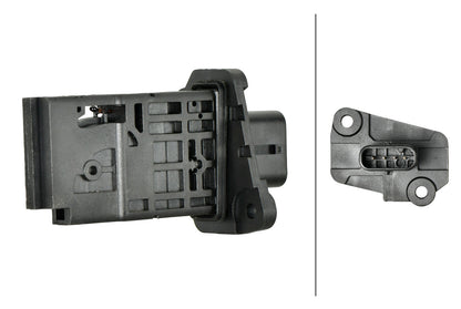 HELLA Mass Air Flow Sensor - 4-pin connector - Bolted - without housing 8ET358166-481