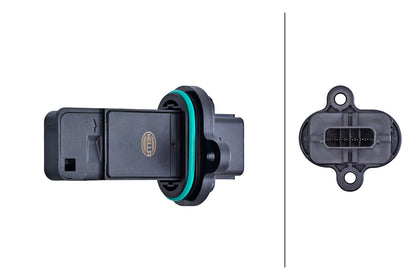 HELLA Mass Air Flow Sensor - 8-pin connector - Bolted - without housing 8ET358166-531