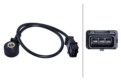 HELLA Knock Sensor - 12V - 3-pin connector 6PG013114-421