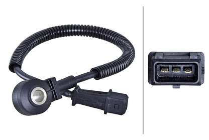 HELLA Knock Sensor - 12V - 2-pin connector 6PG013114-461