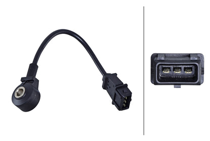 HELLA Knock Sensor - 12V - 3-pin connector 6PG013114-481