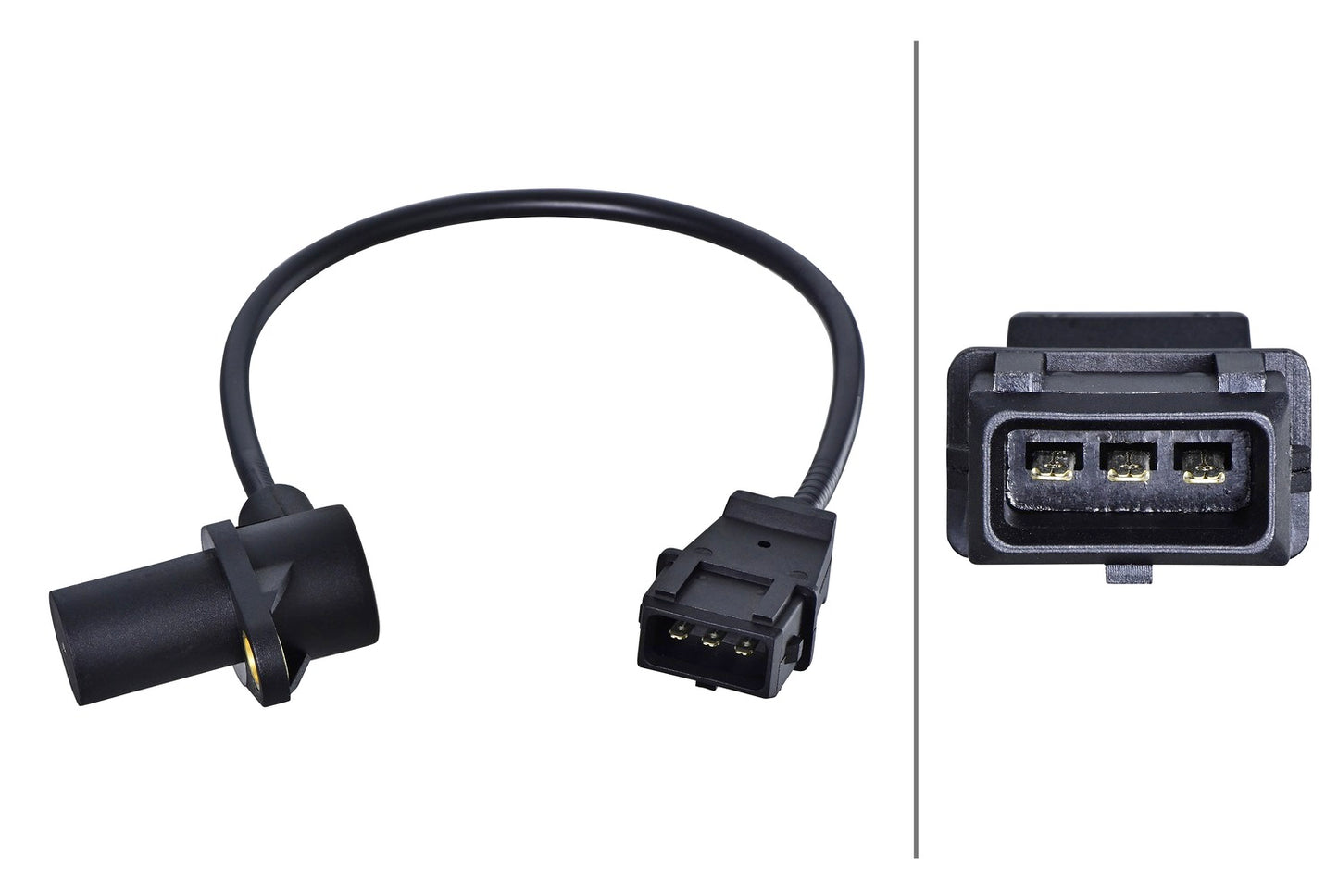 HELLA Sensor, crankshaft pulse - 3-pin connector - Bolted 6PU358191-181