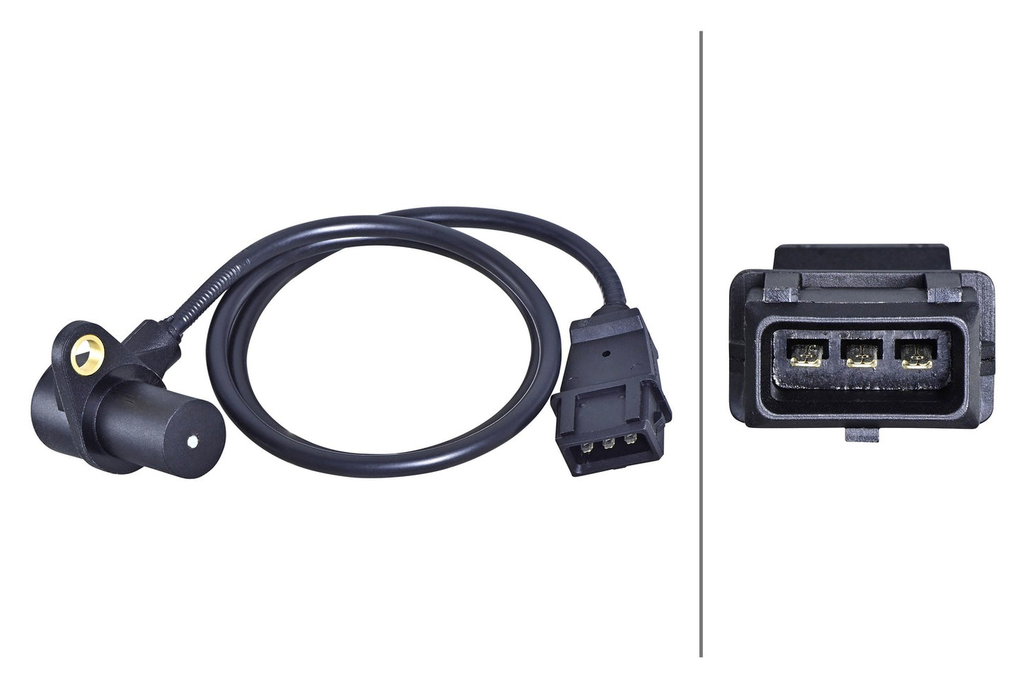 HELLA Sensor, crankshaft pulse - 3-pin connector - Bolted 6PU358191-261