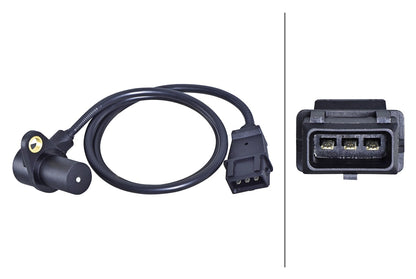 HELLA Sensor, crankshaft pulse - 3-pin connector - Bolted 6PU358191-261