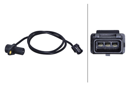 HELLA Sensor, crankshaft pulse - 3-pin connector - Bolted 6PU358191-271