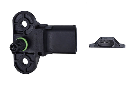 HELLA Sensor, boost pressure - 5V - 4-pin connector 6PP358152-471