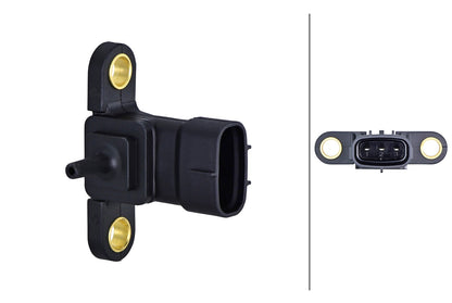 HELLA Sensor, boost pressure - 5V - 3-pin connector 6PP358152-481