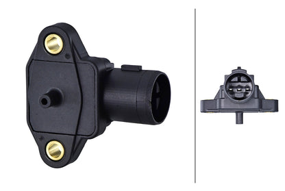 HELLA Sensor, boost pressure - 5V - 3-pin connector 6PP358152-601