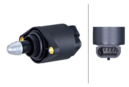 HELLA Idle Control Valve, air supply - 12V - 4-pin connector - Bolted - Electric - wit 6NW358192-131