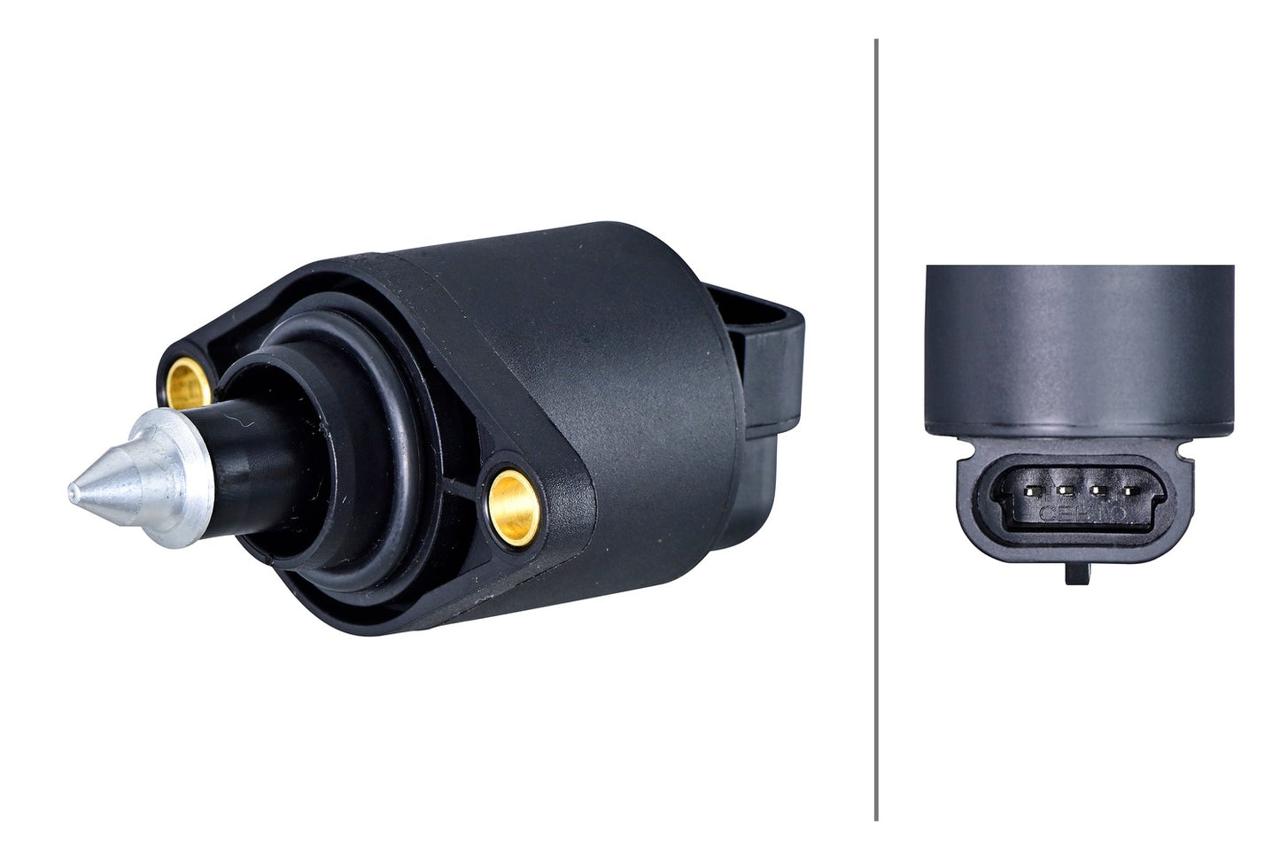 HELLA Idle Control Valve, air supply - 12V - 4-pin connector - Bolted - Electric - wit 6NW358192-201