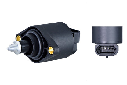 HELLA Idle Control Valve, air supply - 12V - 4-pin connector - Bolted - Electric - wit 6NW358192-201
