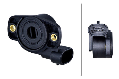 HELLA Sensor, throttle position - 12V - 3-pin connector 6PX008476-741