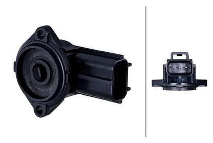 HELLA Sensor, throttle position - 12V - 3-pin connector 6PX008476-751