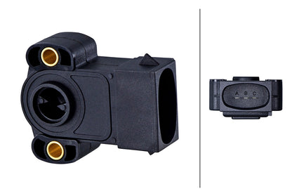 HELLA Sensor, throttle position - 12V - 3-pin connector 6PX008476-761