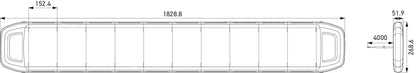 HELLA LED-Signal System, emergency vehicle Modular Lightbar - 12/24V - 1828mm - Yellow 2RL014567-111