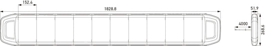 HELLA LED-Signal System, emergency vehicle Modular Lightbar - 12/24V - 1828mm - Yellow 2RL014567-111