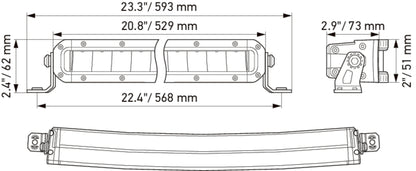 HELLA LED-Spotlight - Black Magic Tough Lightbar 20" - 12/24V - 3910lm 1FJ358196-501