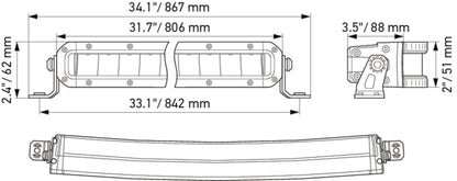 HELLA LED-Spotlight - Black Magic Tough Lightbar 32" - 12/24V - 5410lm 1FJ358196-511