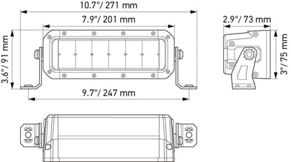 HELLA LED-Spotlight - Black Magic Tough Mini Lightbar 7" - 12/24V - 2100lm 1FJ358196-451