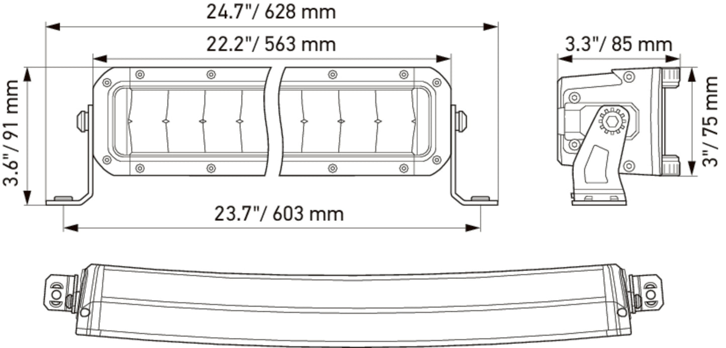 HELLA LED-Spotlight - Black Magic Tough Lightbar 21.5" - 12/24V - 5880lm 1FJ358196-601