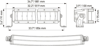 HELLA LED-Spotlight - Black Magic Tough Lightbar 30" - 12/24V - 7900lm 1FJ358196-611