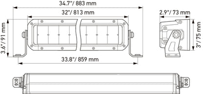 HELLA LED-Spotlight - Black Magic Tough Lightbar 30" - 12/24V - 7900lm 1FJ358196-411