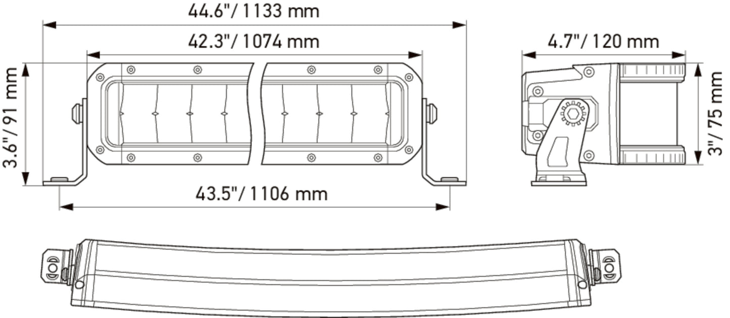 HELLA LED-Spotlight - Black Magic Tough Lightbar 40" - 12/24V - 9222lm 1FJ358196-621