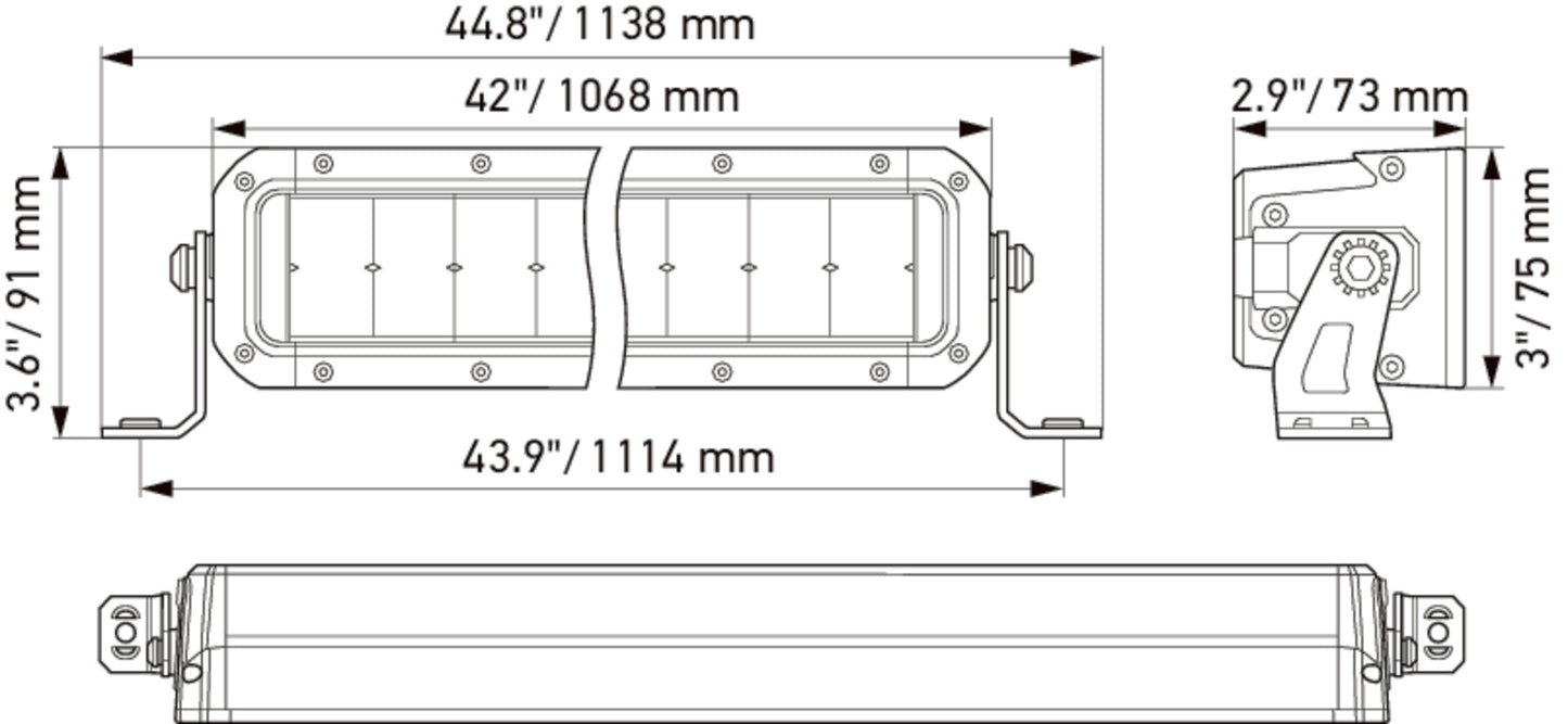 HELLA LED-Spotlight - Black Magic Tough Lightbar 40" - 12/24V - 9720lm 1FJ358196-421