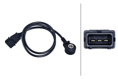 HELLA Knock Sensor - 12V - 3-pin connector 6PG013114-391