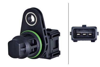 HELLA Sensor, crankshaft pulse - 3-pin connector - Bolted 6PU358191-061