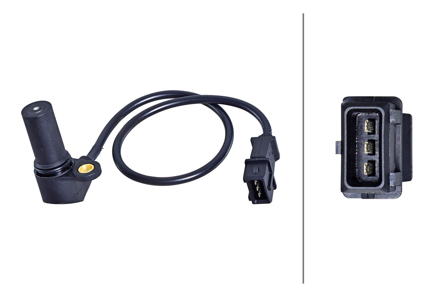 HELLA Sensor, crankshaft pulse - 3-pin connector - Bolted 6PU358191-071
