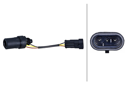 HELLA Sensor, speed/RPM - 12V - 3-pin connector - Ring Nut 6PU009145-391