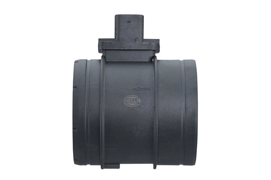 HELLA Mass Air Flow Sensor - 4-pin connector - Pipe-neck 8ET358166-451
