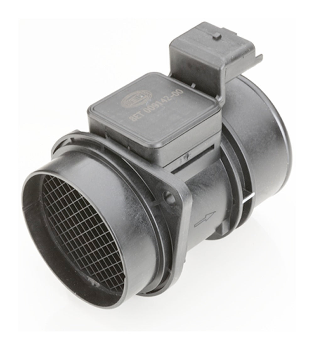 HELLA Mass Air Flow Sensor - 6-pin connector - Pipe-neck 8ET009142-001