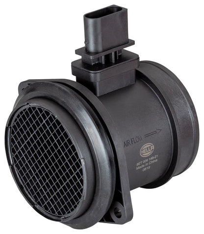 HELLA Mass Air Flow Sensor - 4-pin connector - Pipe-neck 8ET009149-211