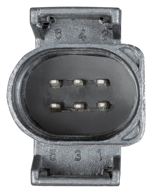 HELLA Mass Air Flow Sensor - 6-pin connector - Pipe-neck 8ET009149-671