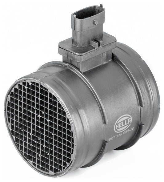 HELLA Mass Air Flow Sensor - 4-pin connector - Pipe-neck 8ET358095-201