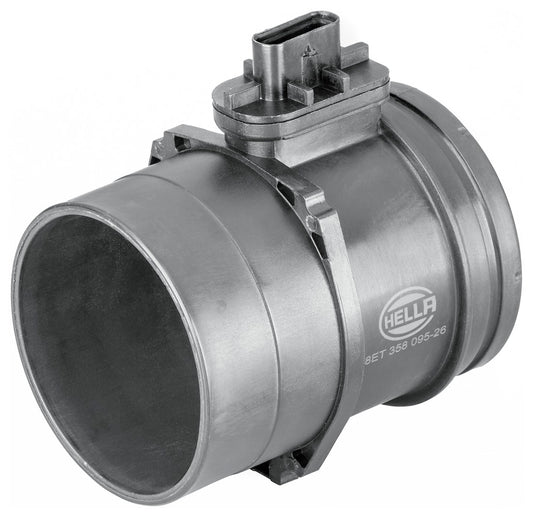 HELLA Mass Air Flow Sensor - 5-pin connector - Pipe-neck 8ET358095-261