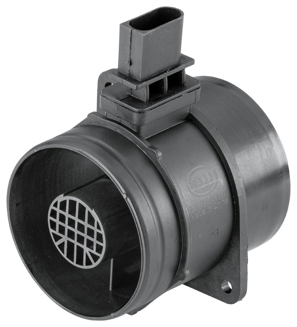 HELLA Mass Air Flow Sensor - 4-pin connector - Pipe-neck 8ET358095-301