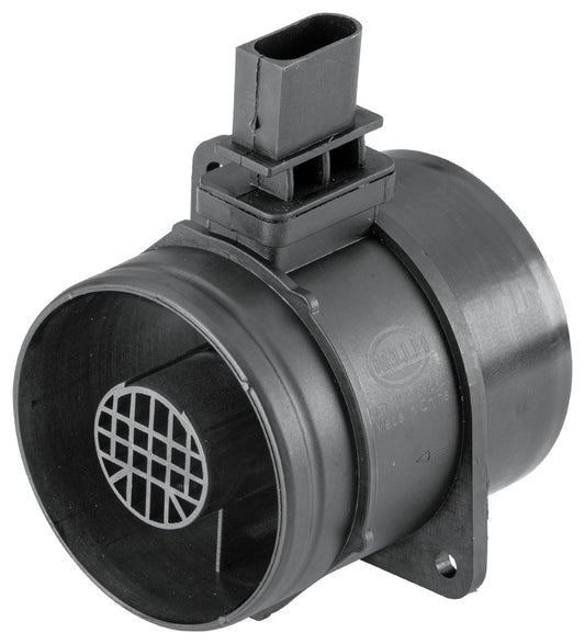 HELLA Mass Air Flow Sensor - 4-pin connector - Pipe-neck 8ET358095-301