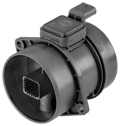 HELLA Mass Air Flow Sensor - 4-pin connector - Pipe-neck 8ET358095-311
