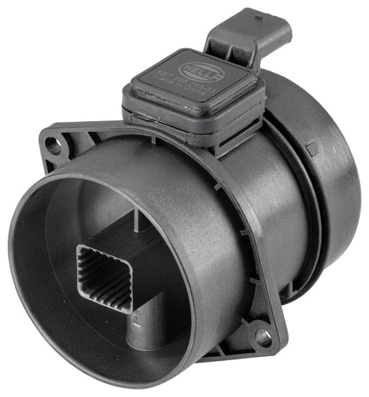 HELLA Mass Air Flow Sensor - 4-pin connector - Pipe-neck 8ET358095-331
